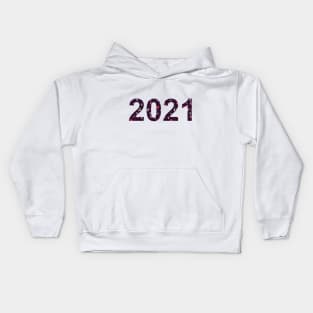 Numbers 2021 with the symbols of the new year Kids Hoodie